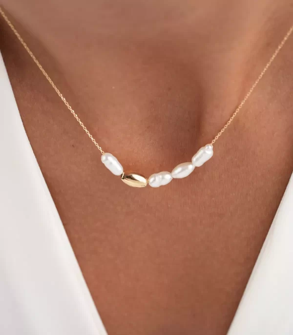 pearl gold necklace