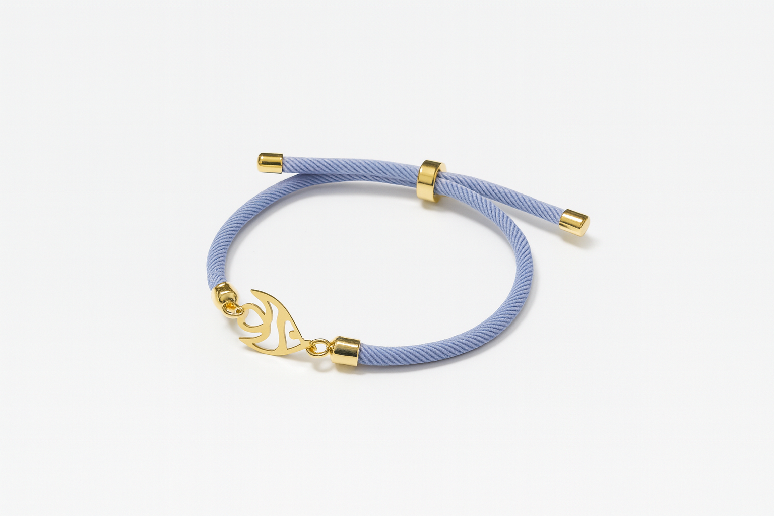 AquaFish 14 ayar balık sembollü altın ipli bileklik – ip rengi WhatsApp üzerinden seçilebilir – Punoro