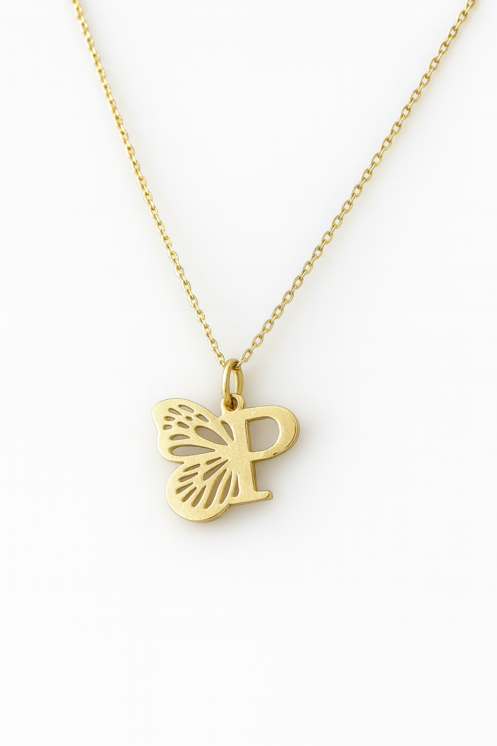 14 Ayar Altın Kelebek P Kolye