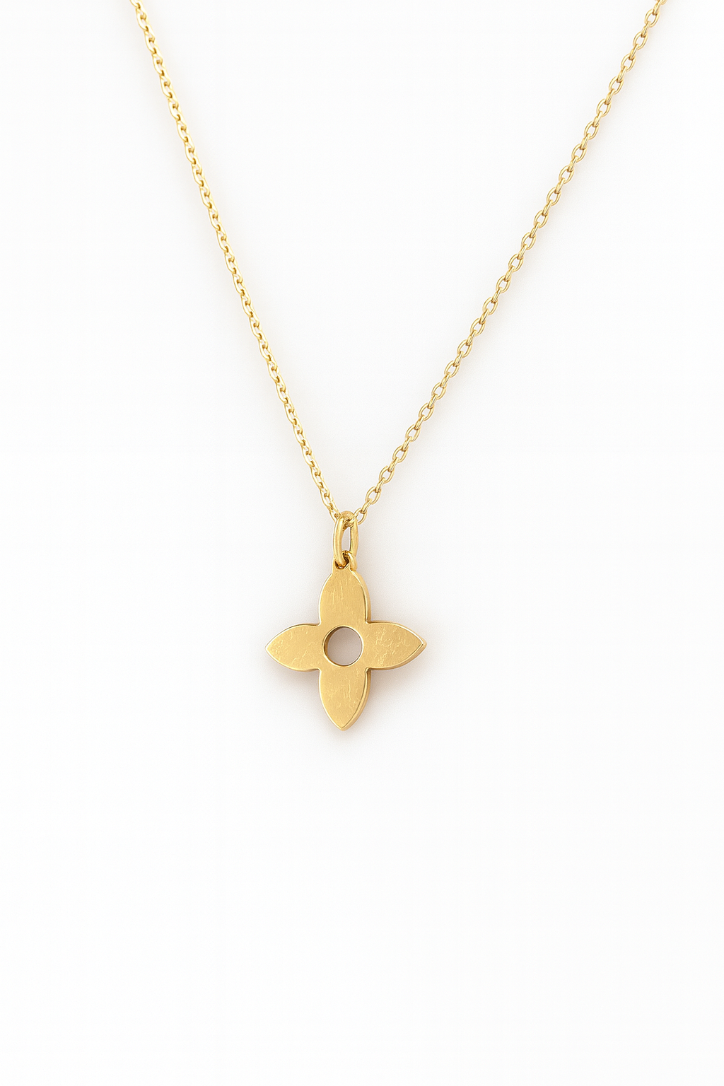 14 Ayar Altın Çiçek Motif Kolye