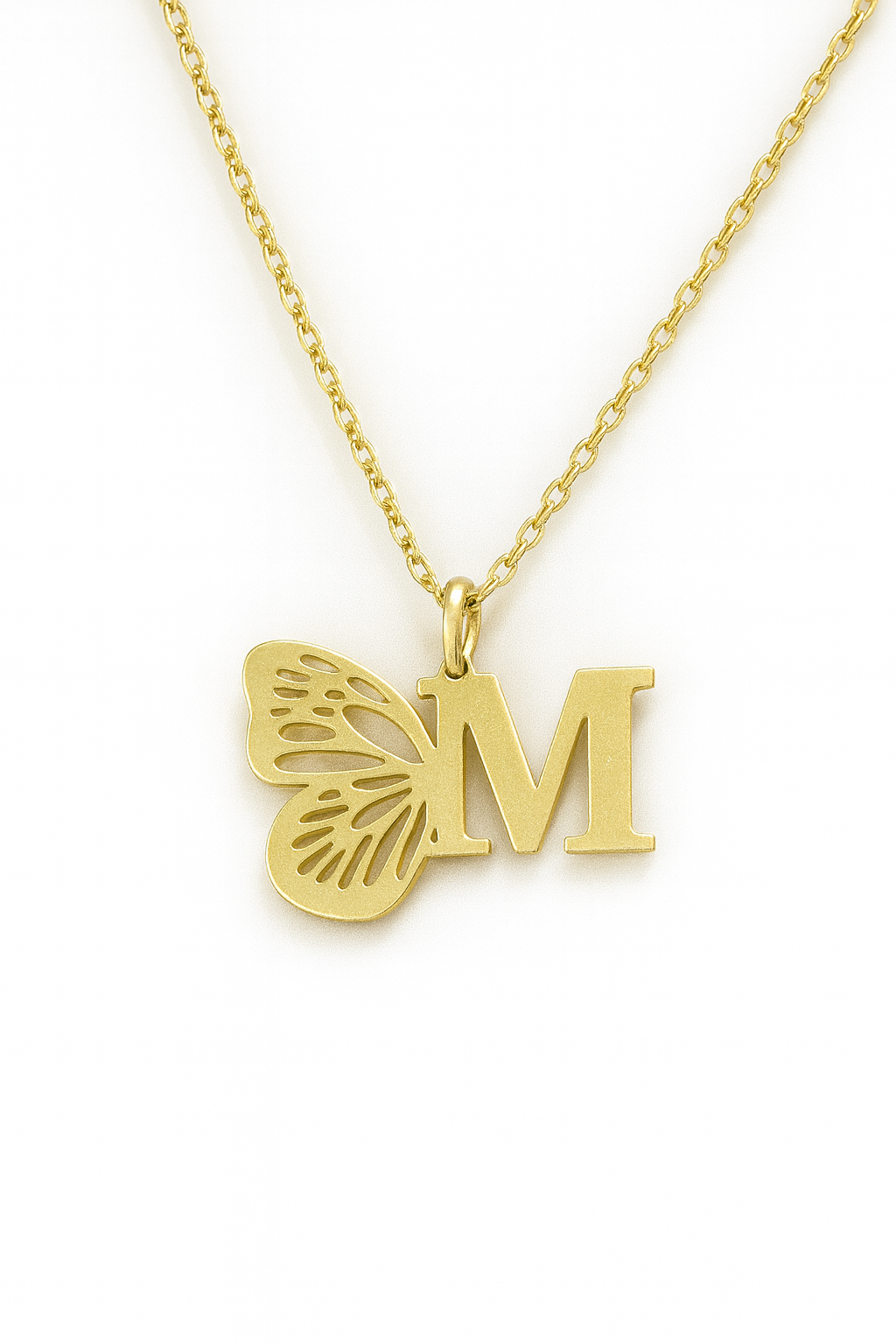 14 Ayar Altın Kelebek M Kolye