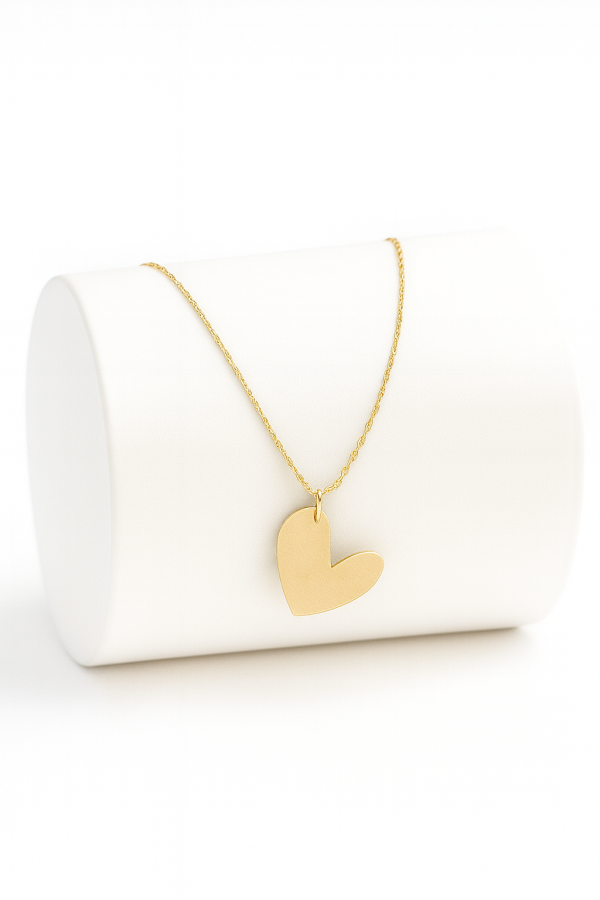 14 Ayar Altın Kalp Aura Kolye