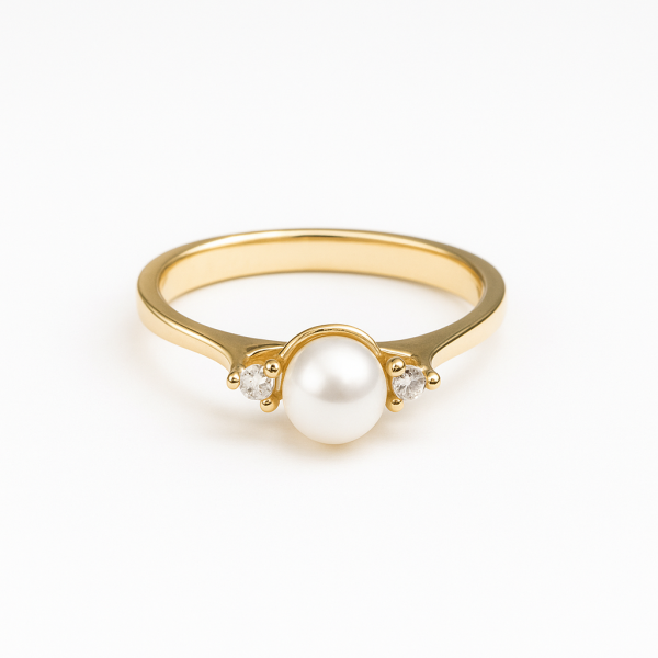 LunaPearl 14 ayar altın inci yüzük – özel paketleme ile gönderilir – Punoro