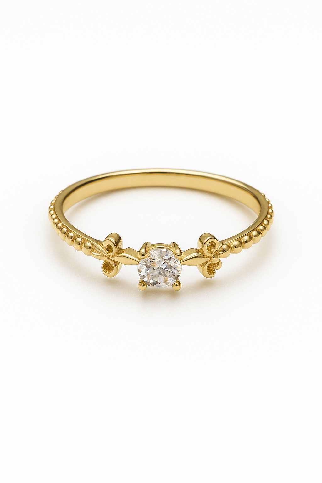 FleurCrown 14 ayar zambak motifli altın yüzük – özel paketleme ile gönderilir – Punoro